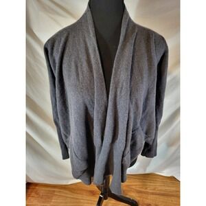 Childress Size 1 Gray Open Front Cashmere Cardigan Sweater
